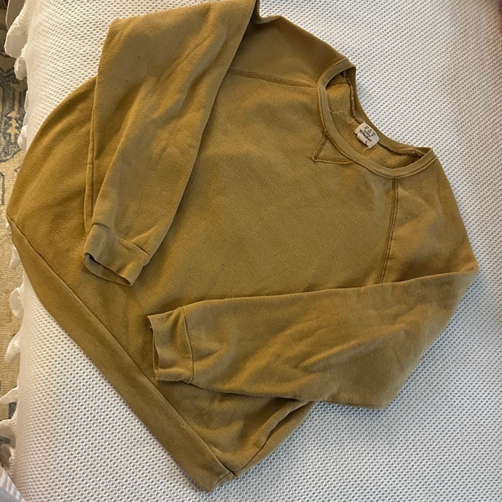 Project Social T Yellow/Tan Crewneck Sweater